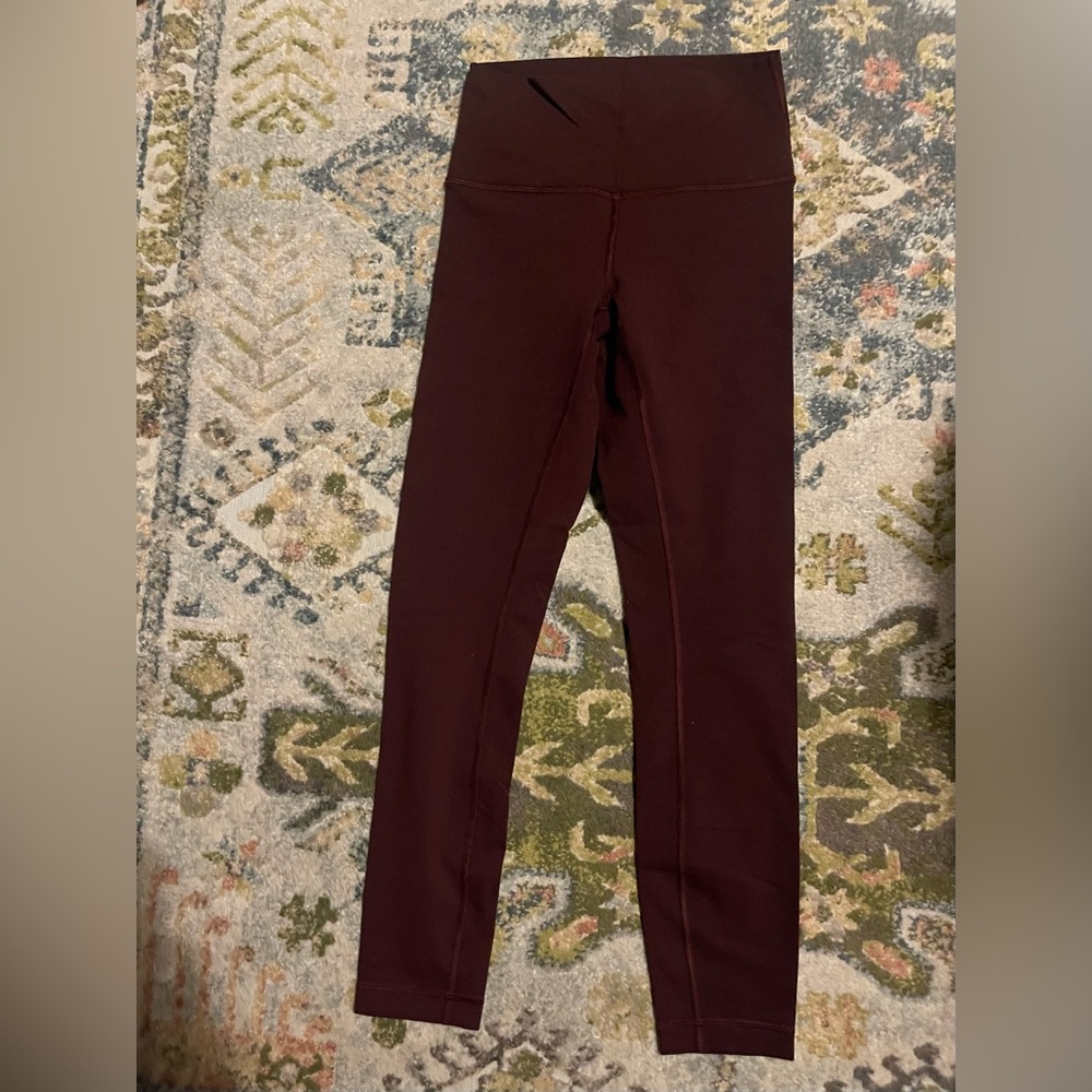 Size 4 25’ lulu maroon wonder under legging
